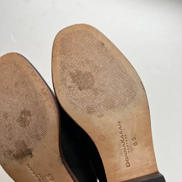 Vintage Donna Karan New York Loafers Wool Leather - Picture 6 of 6